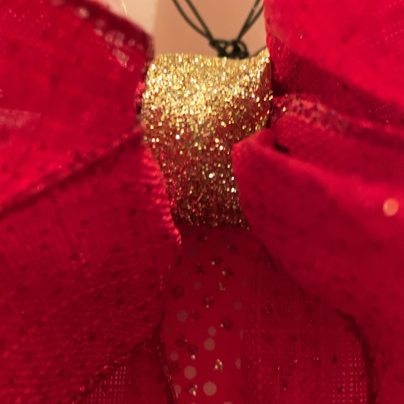 Handmade Double Hanging Felt leaf Wresth with Bow - Picture 7 of 9